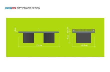 Теннисный стол City Power DESIGN Всепогодный Теннисный стол City Power DESIGN Всепогодный