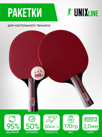Набор ракеток для настольного тенниса UNIX Line