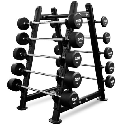 Набор обрезиненных штанг BRONZE GYM, 10-55 кг - 10 шт, шаг 5 кг Набор обрезиненных штанг BRONZE GYM, 10-55 кг - 10 шт, шаг 5 кг