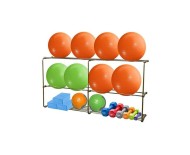 Подвесная консоль для 10 фитболов с полкой для некрупного инвентаря (3 метра)