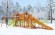 Детская деревянная зимняя горка "IgraGrad Snow Fox 5,9 м + "Панда Фани Gride"