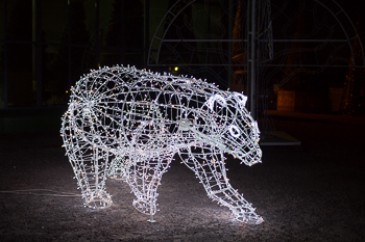 Световой механический медведь, высота 1.6м