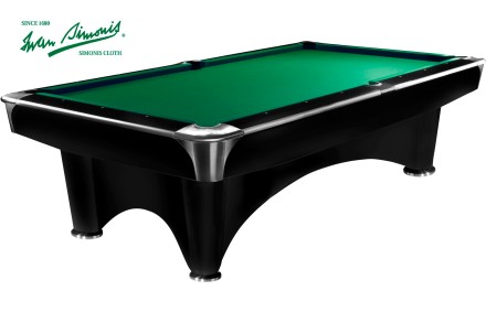 Стол / пул "Dynamic III" 8 ф (матово-черный) с плитой