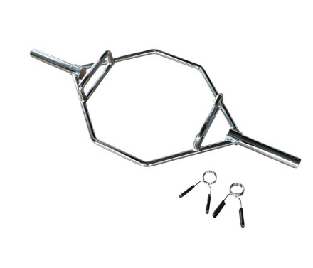 Гриф для "мертвой тяги" с замками Smith HEXOB2