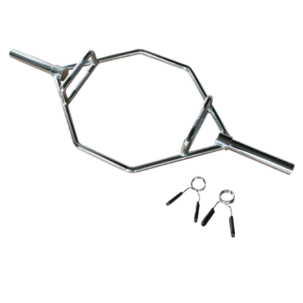 Гриф для "мертвой тяги" с замками Smith HEXOB2