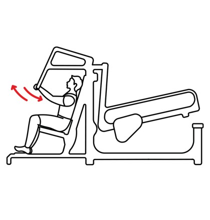 Уличный силовой тренажер для жима от себя УТН-09Г