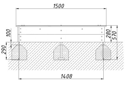 Детская песочница для игровой площадки "Куличики" 