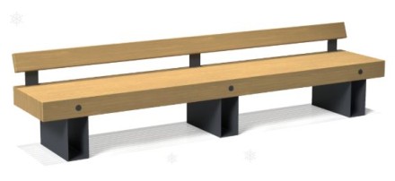 Скамья "Лондон" со спинкой Скамья "Лондон" со спинкой