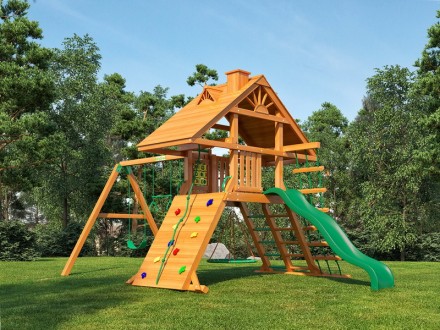 Деревянная детская площадка для дачи "Крепость Фани" (Дерево) Деревянная детская площадка для дачи "Крепость Фани" (Дерево)