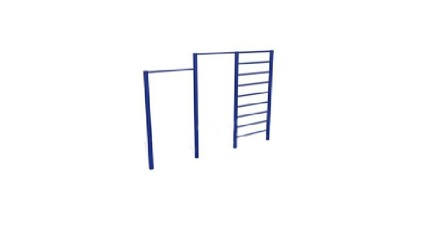 СК 214.05 Перекладина атлетическая двухуровневая с шведской стенкой