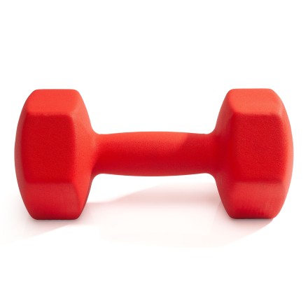 Гантель неразборная гексагональная неопрен 10 кг (красная) VictoryFit VF-DHN100