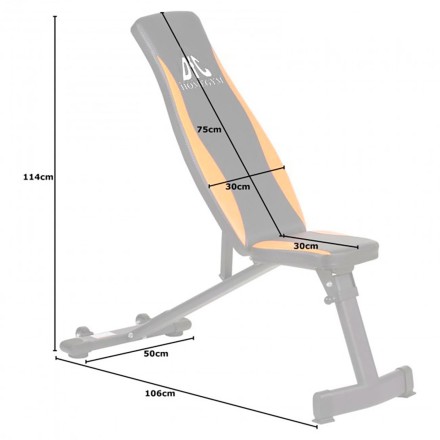 Скамья силовая универсальная DFC черная/оранж. DBCH1