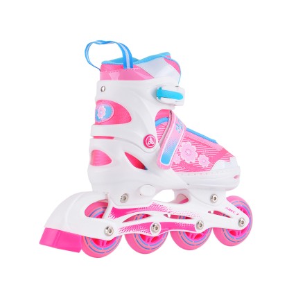 Роликовый комплект FLORET white-pink-blue