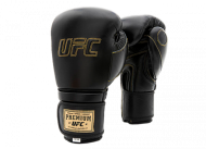 UFC Премиальные тренировочные перчатки на липучке чёрные - 18 Oz