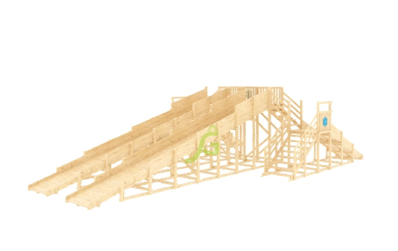 Зимняя горка "IgraGrad Snow Fox", 4 ската