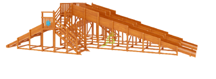 Зимняя горка "IgraGrad Snow Fox", 4 ската