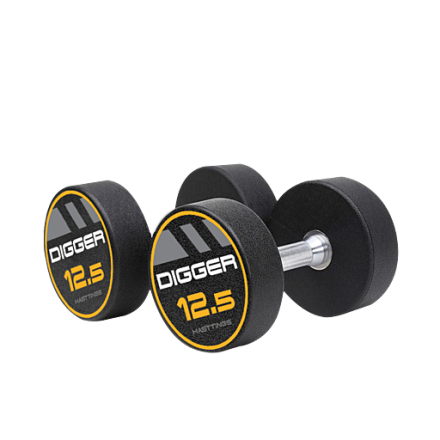 Комплект полиуретановых гантелей 10 пар от 2,5 до 25 кг Hasttings Digger HD51D4C-2,5-25