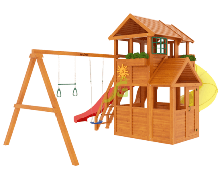 Детская площадка Клубный домик 3 с трубой