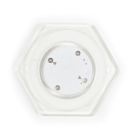 Шайба для аэрохоккея LED "Atomic Top Shelf" (прозрачная, шестигранная, красный светодиод) D74 mm Шайба для аэрохоккея LED "Atomic Top Shelf" (прозрачная, шестигранная, красный светодиод) D74 mm