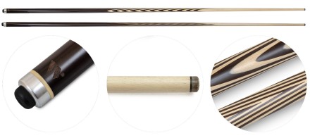 Кий / пирамида 1-pc "Классика" (черный граб, граб) 20 запилов