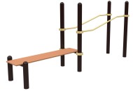 Брусья изогнутые в подъем со скамьей