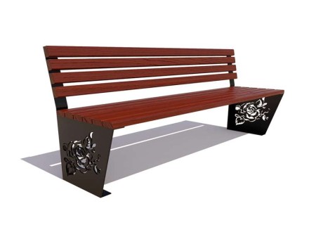 Скамейка «Роза» без подлокотников