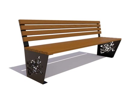 Скамейка «Роза» без подлокотников