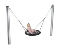 Качели с гнездом круглым/овальным из армированного каната со стойками и креплениями