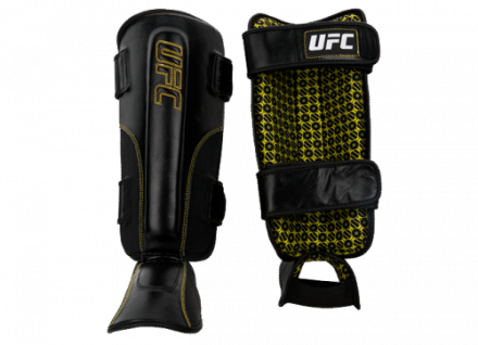 UFC Защита голени на липучках, черная - S/M