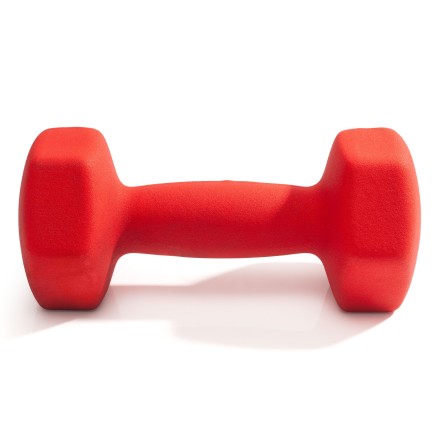 Гантель неразборная гексагональная неопрен  5 кг (красная) VictoryFit VF-DHN050