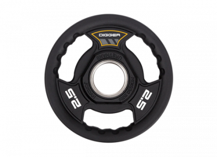 Диск олимпийский полиуретановый 3-х хватовый 2,5кг Hasttings Digger HD51C3A-2,5