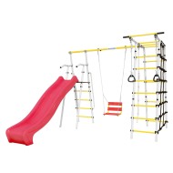 Дачный комплекс "Богатырь MAX" + ЦЕПНЫЕ качели Romana 103.07.07 (серый/жёлтый)