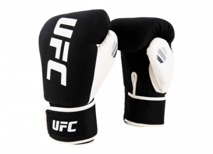 UFC Перчатки для бокса и ММА черные/белые - REG