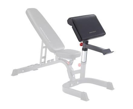 Скамья BODYCRAFT с опциями: парта для бицепса и сгибатель/разгибатель для ног