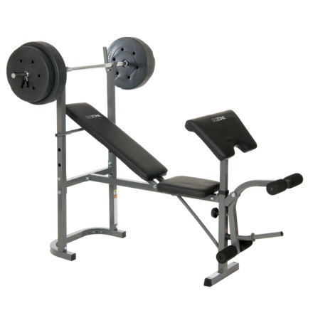 Скамья под штангу с опциями DFC GOZONE GZE-2201 со штангой и дисками в комплекте