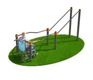 Брусья двойные в подъем с подъездом для колясочников