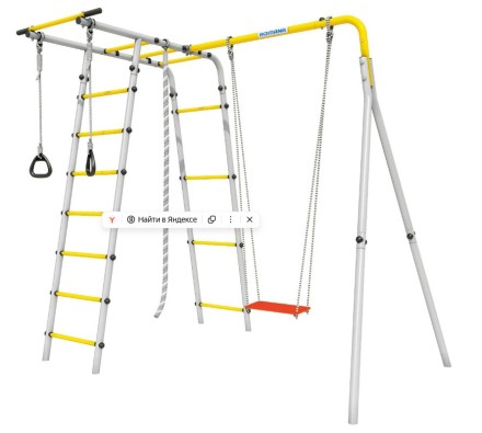  Дачный комплекс "Лесная поляна 3" + ФАНЕРНЫЕ качели Romana R 103.26.05 (серый/жёлтый) 
