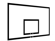 Щит баскетбольный игровой фанерный на металлической раме 1800х1050 мм.