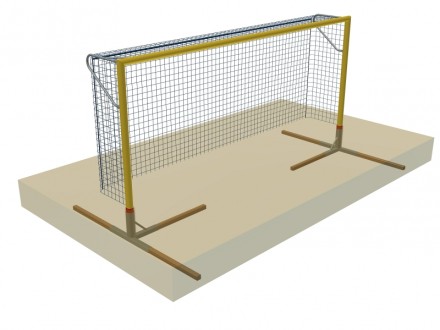 Ворота AL 80х80 5х2м (разборные) +(45шт держ сетки) пляжный футбол с закладными