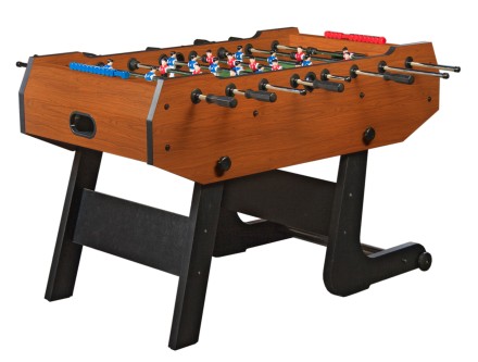 Игровой стол - футбол складной "Maccabi" (140x75x89, орех)