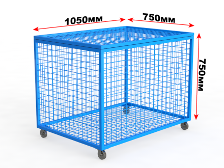 Тележка для хранения и перевозки мячей, металлическая сетка Тележка для хранения и перевозки мячей, металлическая сетка