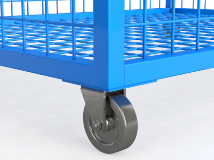 Тележка для хранения и перевозки мячей, металлическая сетка Тележка для хранения и перевозки мячей, металлическая сетка