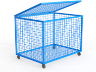 Тележка для хранения и перевозки мячей, металлическая сетка