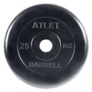 Диск обрезиненный BARBELL ATLET 25 кг / диаметр 51 мм