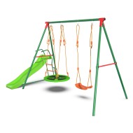 Детский комплекс DFC MULTIPLAY качели: гнездо, верёвочные; горка Детский комплекс DFC MULTIPLAY качели: гнездо, верёвочные; горка