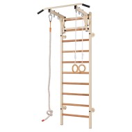 Шведская стенка RS-G13 бежевый (+канат, кольца)