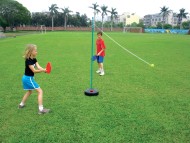 JC-942A Набор для игры в тетербол, Красный/синий