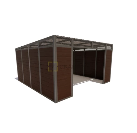 Контейнерная площадка для ТБО с ДПК