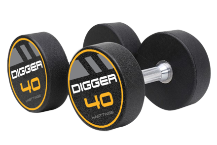 Комплект полиуретановых гантелей 5 пар от 37,5 до 47,5кг Hasttings Digger HD51D4C-37,5-47,5 Комплект полиуретановых гантелей 5 пар от 37,5 до 47,5кг Hasttings Digger HD51D4C-37,5-47,5