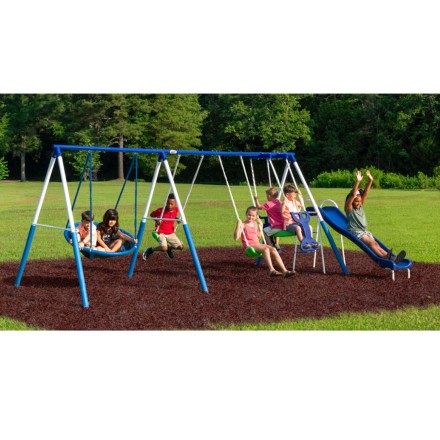 Детский комплекс DFC качели, качели-гнездо и горка 76208 Детский комплекс DFC качели, качели-гнездо и горка 76208